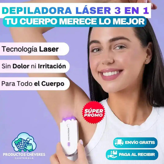 Skinova™ - DEPILADORA LÁSER 3 EN 1 PROFESIONAL - Mi tienda